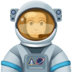 👨🏻‍🚀 man astronaut: light skin tone display on Facebook